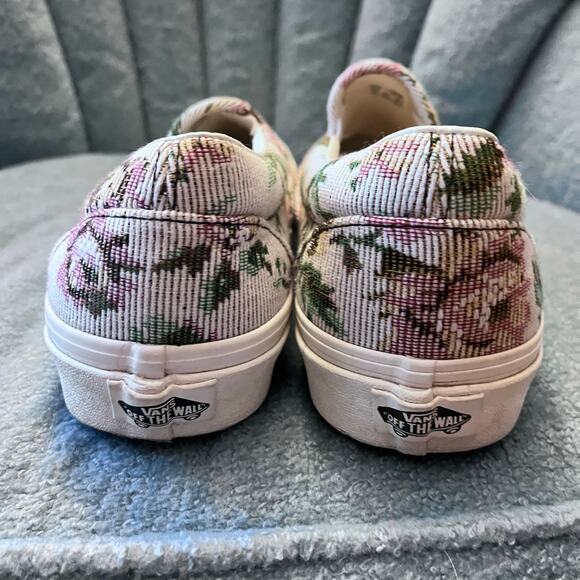 vans tapestry floral slip on shoe size 10.5 canvas skate casual - Picture 5 of 6